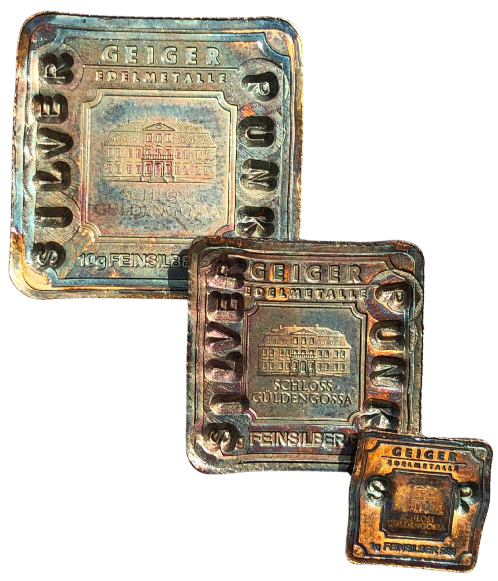 Set of Geiger Squares 10gm, 5gm & 1gm
