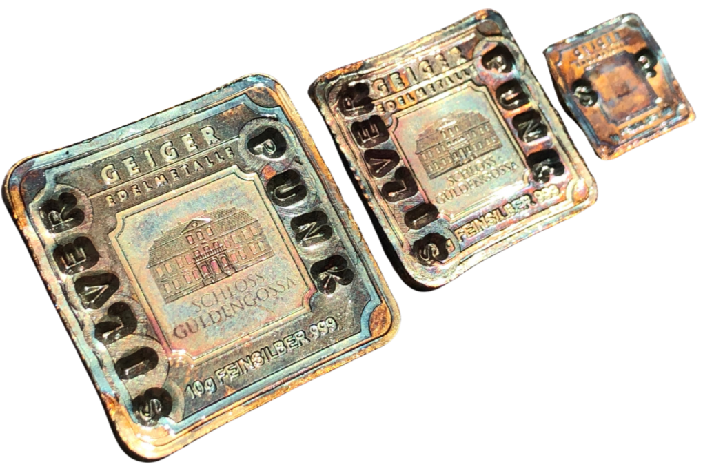 Set of Geiger Squares 10gm, 5gm & 1gm