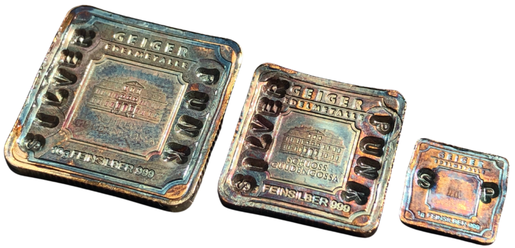 Set of Geiger Squares 10gm, 5gm & 1gm