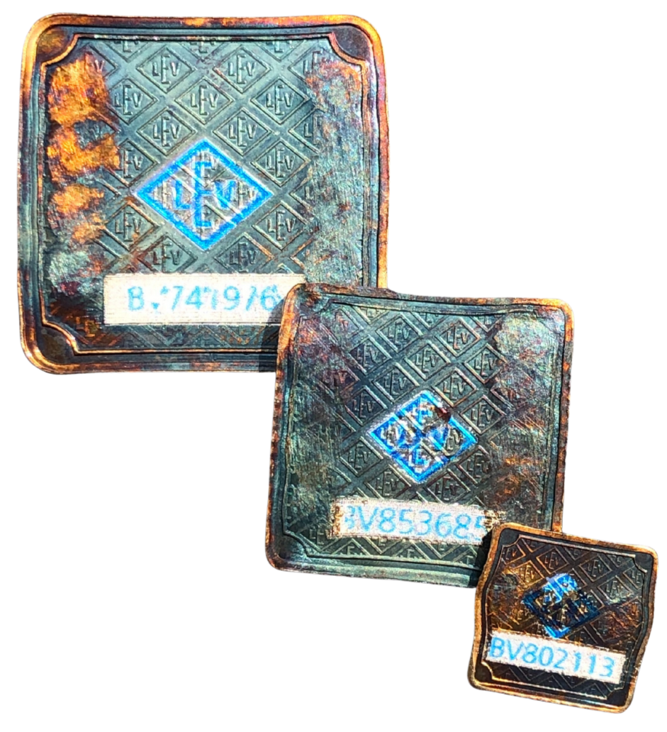 Set of Geiger Squares 10gm, 5gm & 1gm
