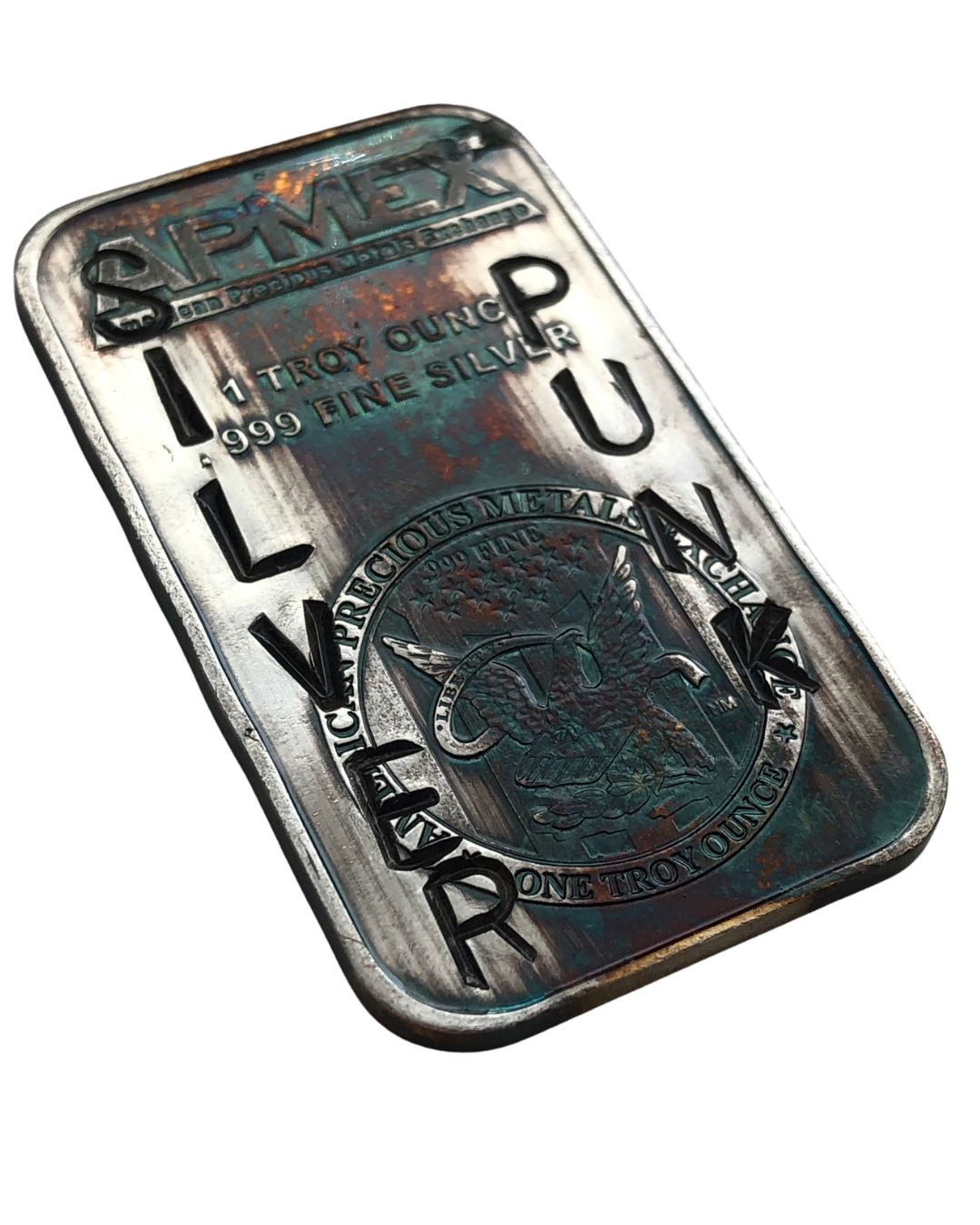 Defaced APMEX 1oz Silver Bar