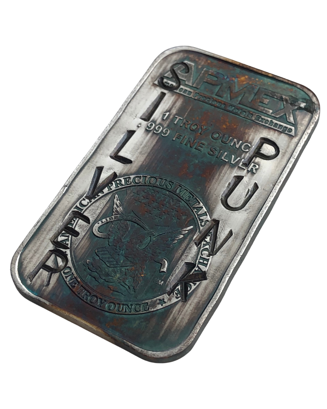 Defaced APMEX 1oz Silver Bar