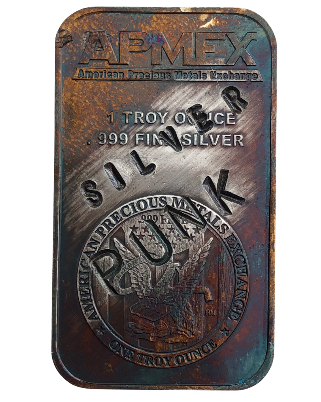 Defaced APMEX 1oz Silver Bar