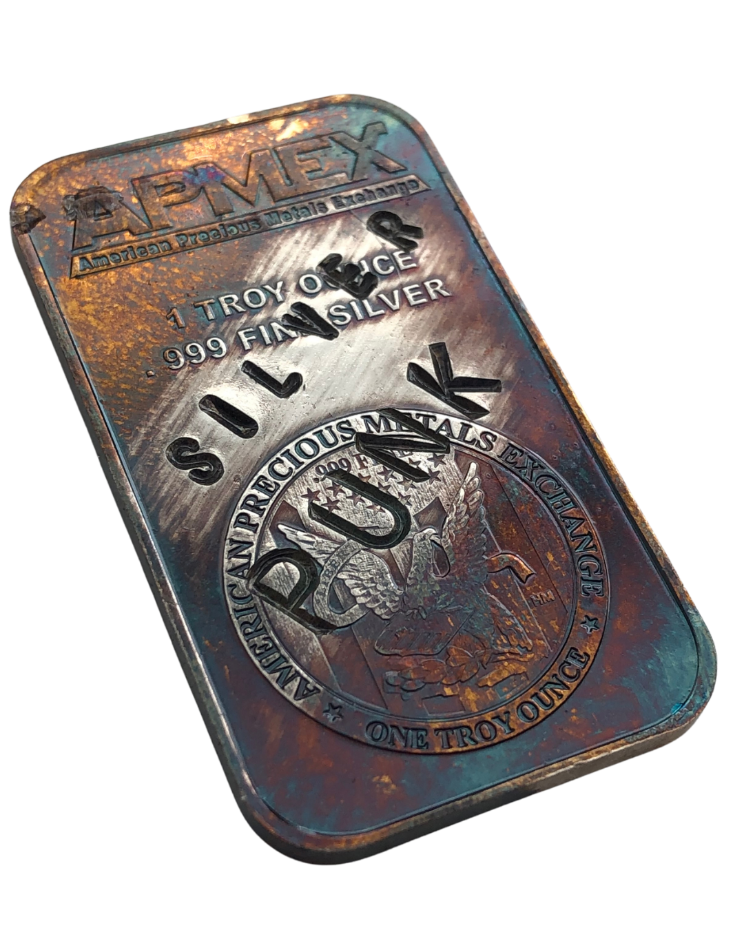 Defaced APMEX 1oz Silver Bar
