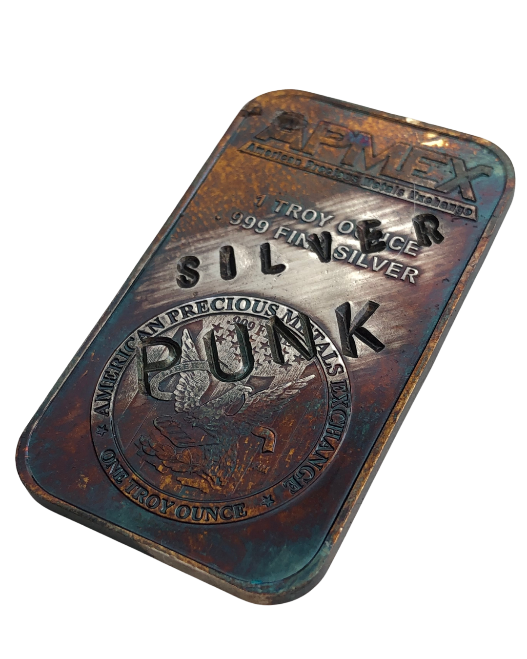 Defaced APMEX 1oz Silver Bar