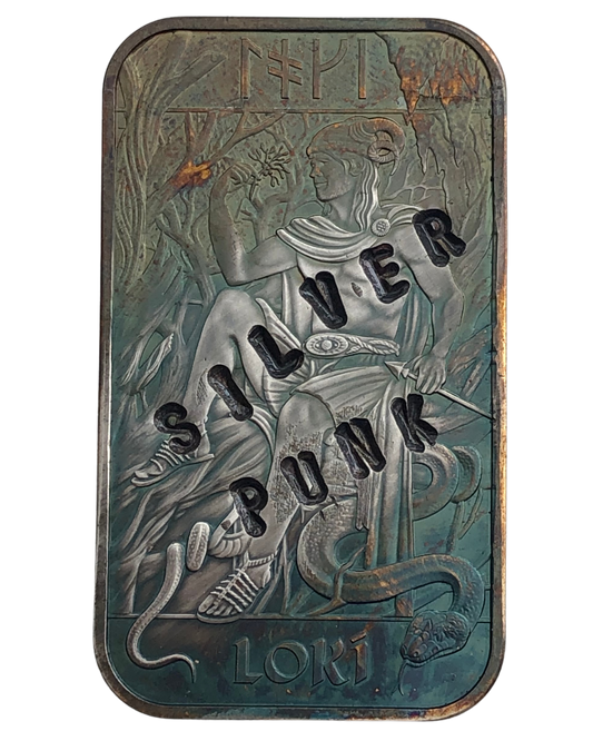 Defaced Loki 1oz Fine Silver Bar