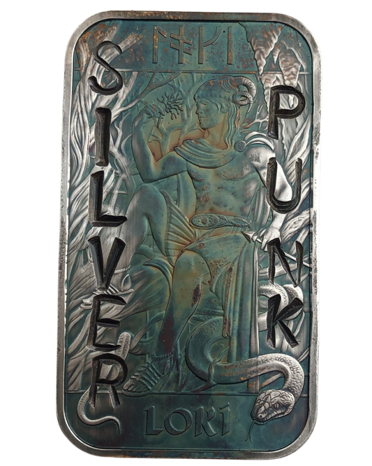 Defaced Loki 1oz Fine Silver Bar