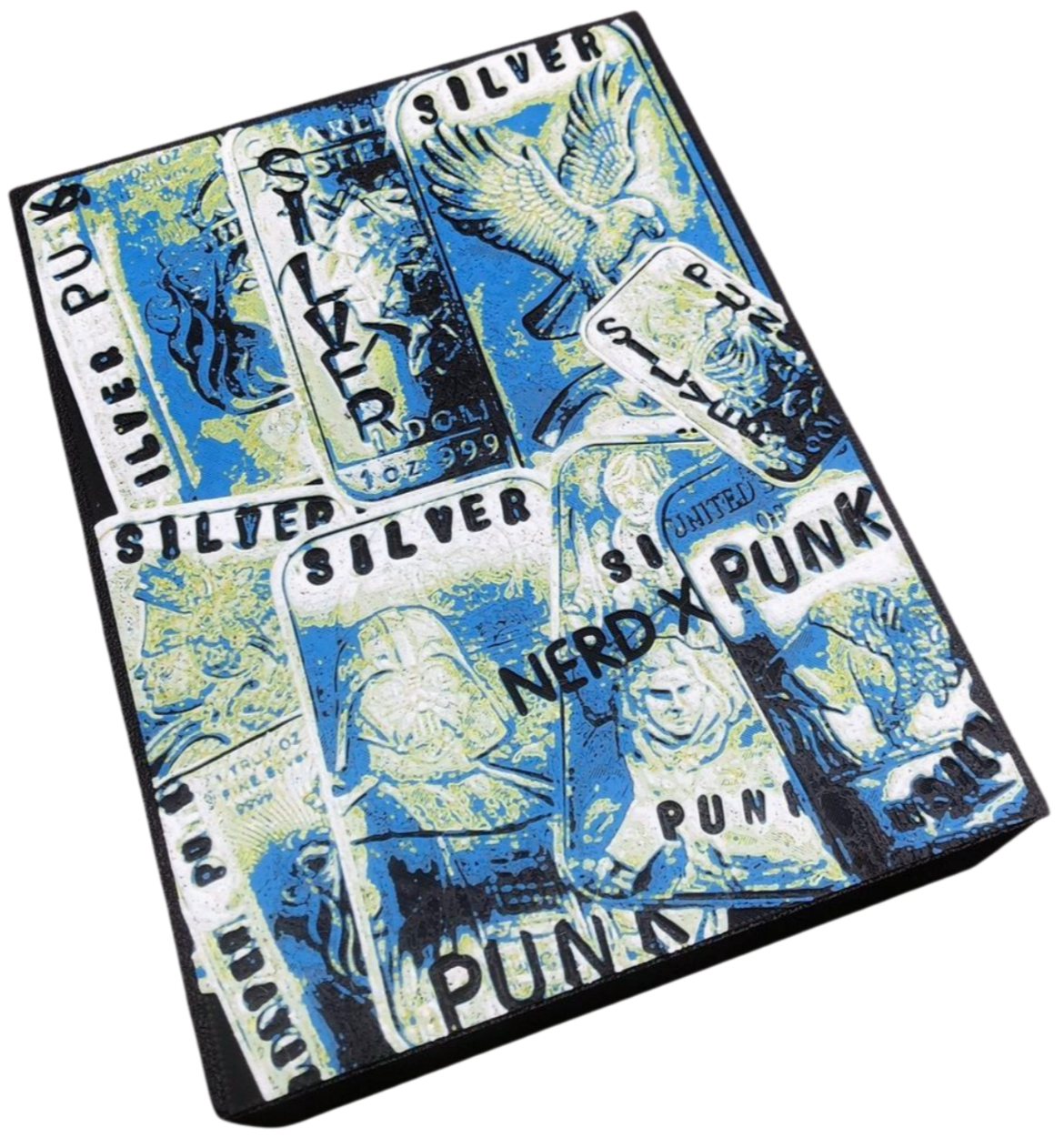 Silver Punk "Defaced" 10-Bar Storage Box – Designed by NerdUK