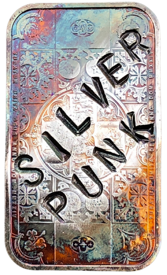 Defaced by Silver Punk Gothic Crown Bar